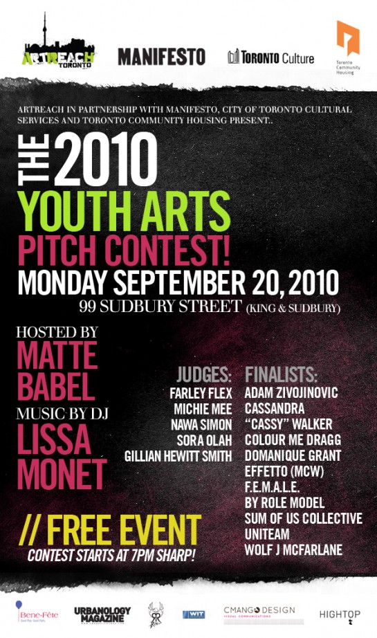 YouthArtsPitchContest Sept 20